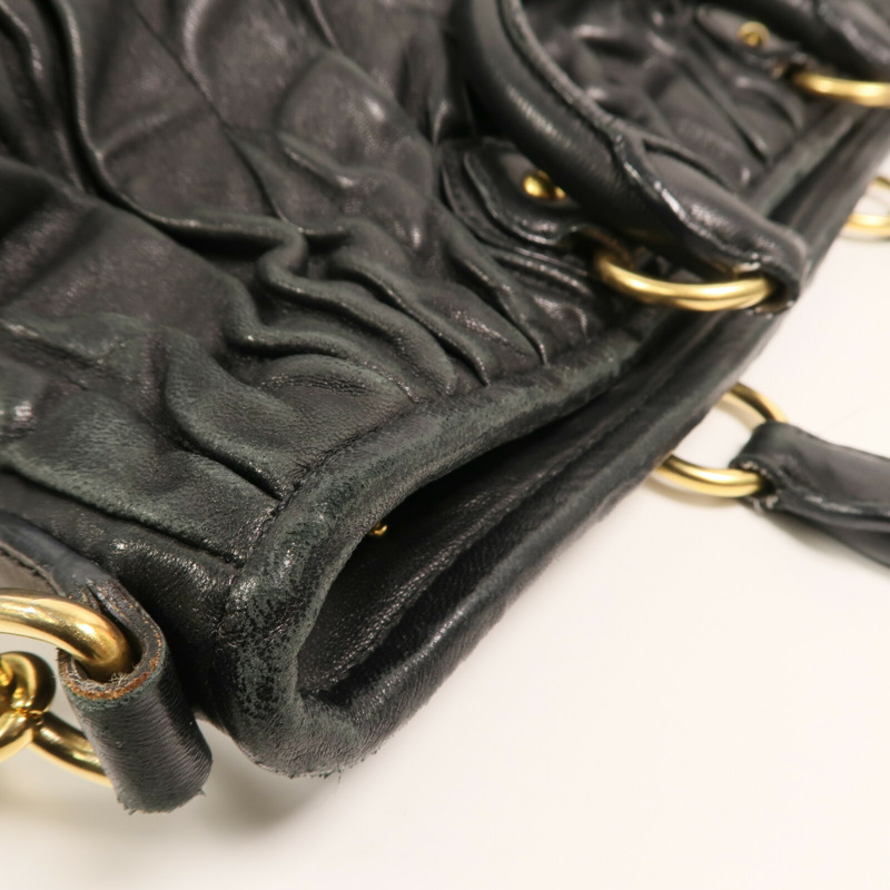 Miu Miu 牛皮皮革2 Way Shoulder金扣手挽肩背兩用袋-10