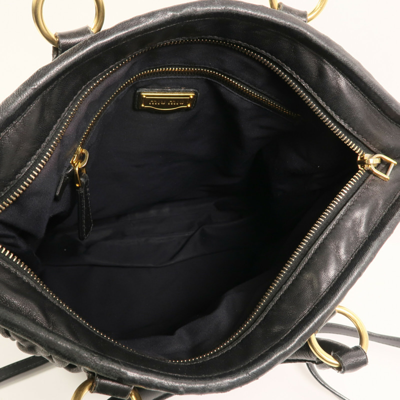 Miu Miu 牛皮皮革2 Way Shoulder金扣手挽肩背兩用袋-12