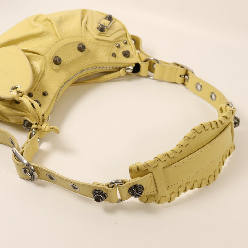 BALENCIAGA 羊皮皮革Le Cagole XS銀扣肩背袋-7