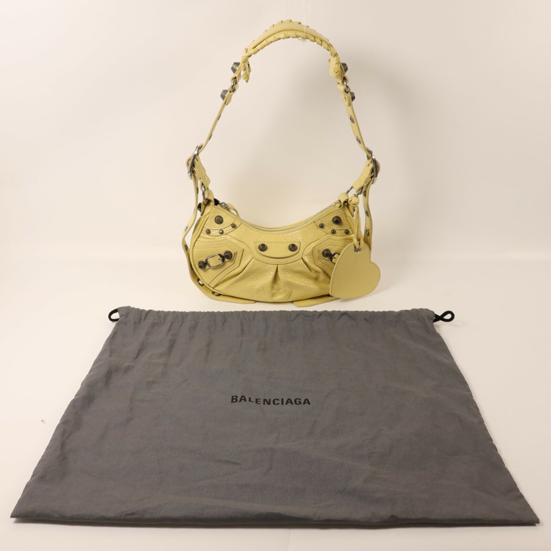 BALENCIAGA 羊皮皮革Le Cagole XS銀扣肩背袋-8