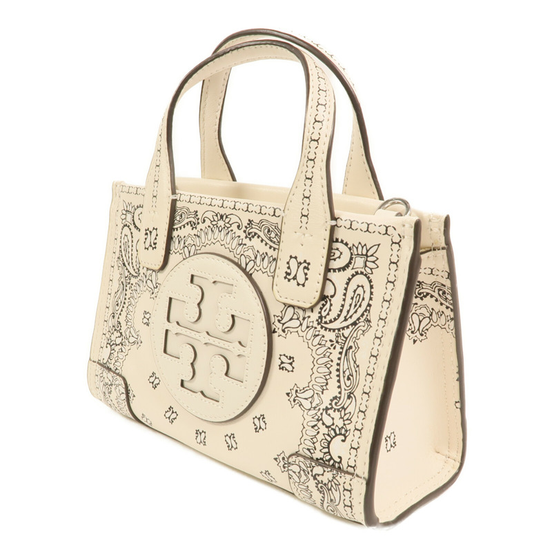 Tory Burch 皮革Ella Micro Tote Bag銀扣手挽肩背兩用袋-2