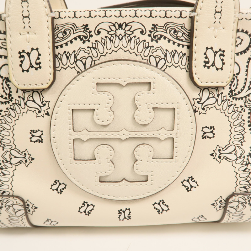 Tory Burch 皮革Ella Micro Tote Bag銀扣手挽肩背兩用袋-8