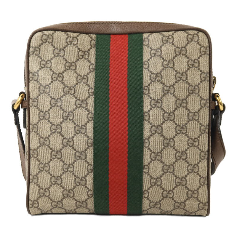 GUCCI 塗層帆布Ophidia GG金扣肩背袋-1