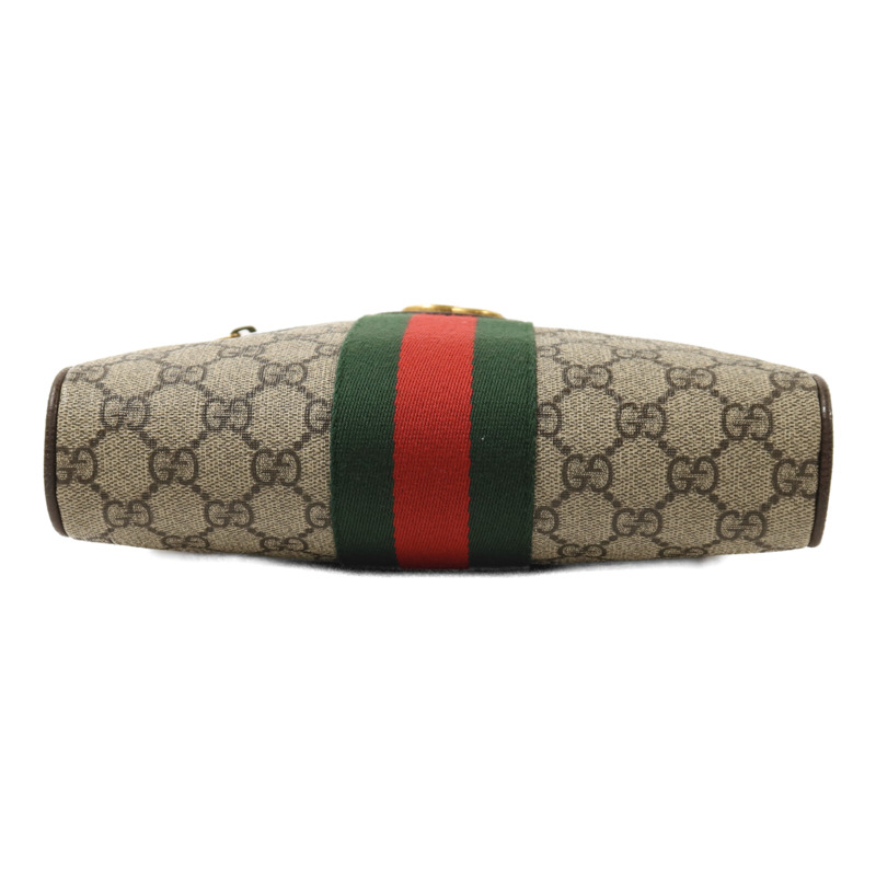 GUCCI 塗層帆布Ophidia GG金扣肩背袋-3