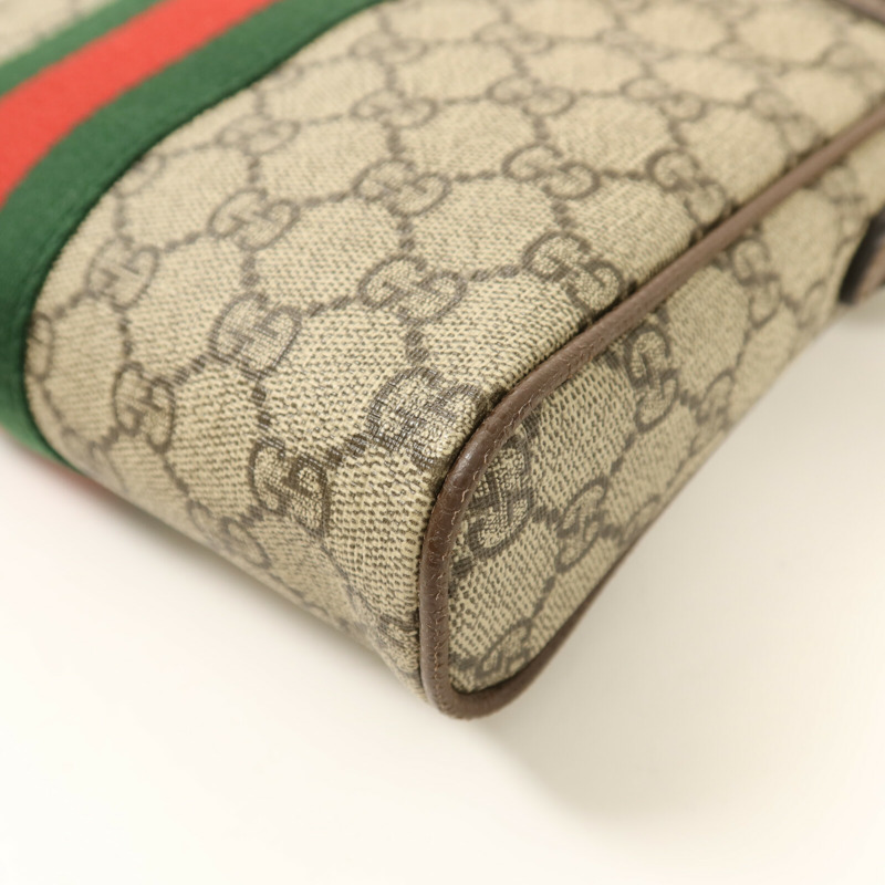 GUCCI 塗層帆布Ophidia GG金扣肩背袋-10