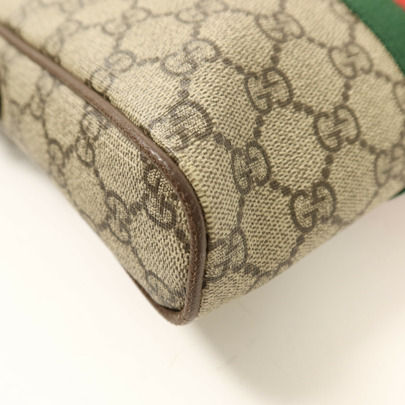 GUCCI 塗層帆布Ophidia GG金扣肩背袋-11