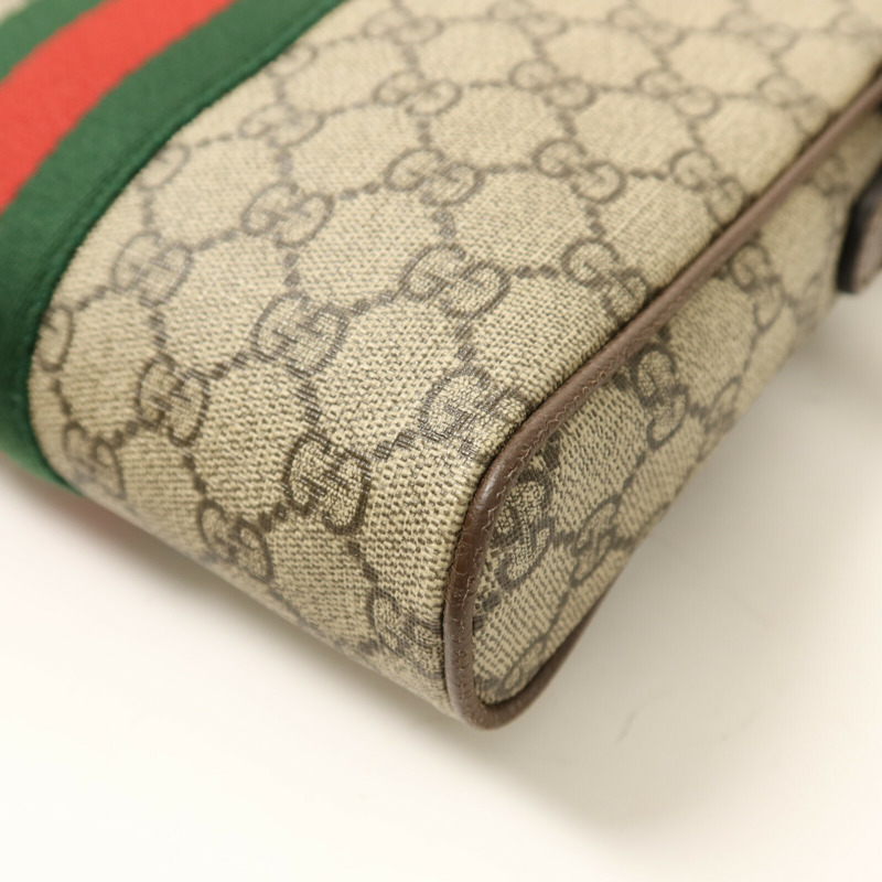 GUCCI 塗層帆布Ophidia GG金扣肩背袋-12