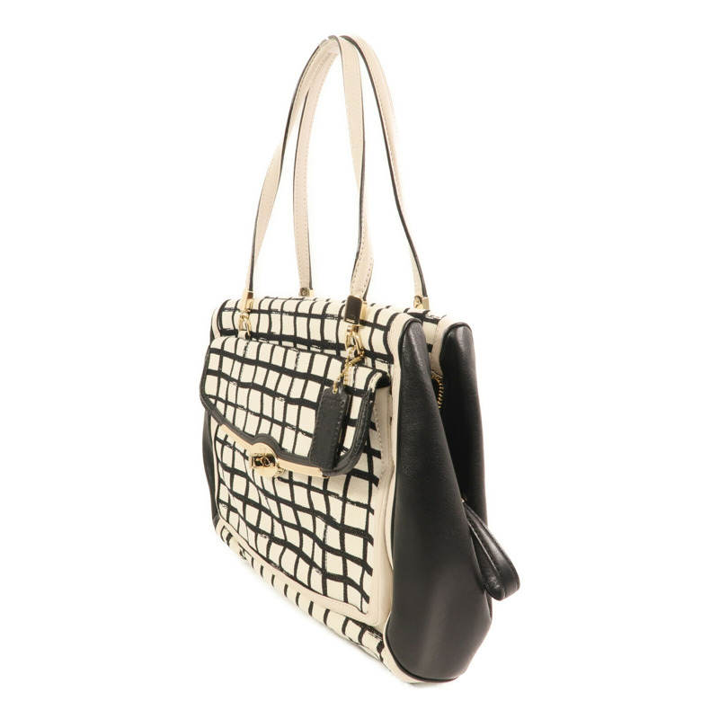 COACH 帆布Shoulder Bag金扣肩背袋-2