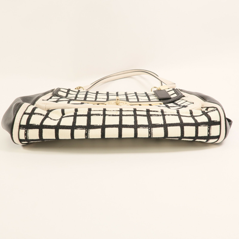 COACH 帆布Shoulder Bag金扣肩背袋-4