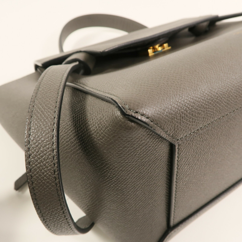 CELINE 牛皮皮革Belt Bag金扣手挽肩背兩用袋-7