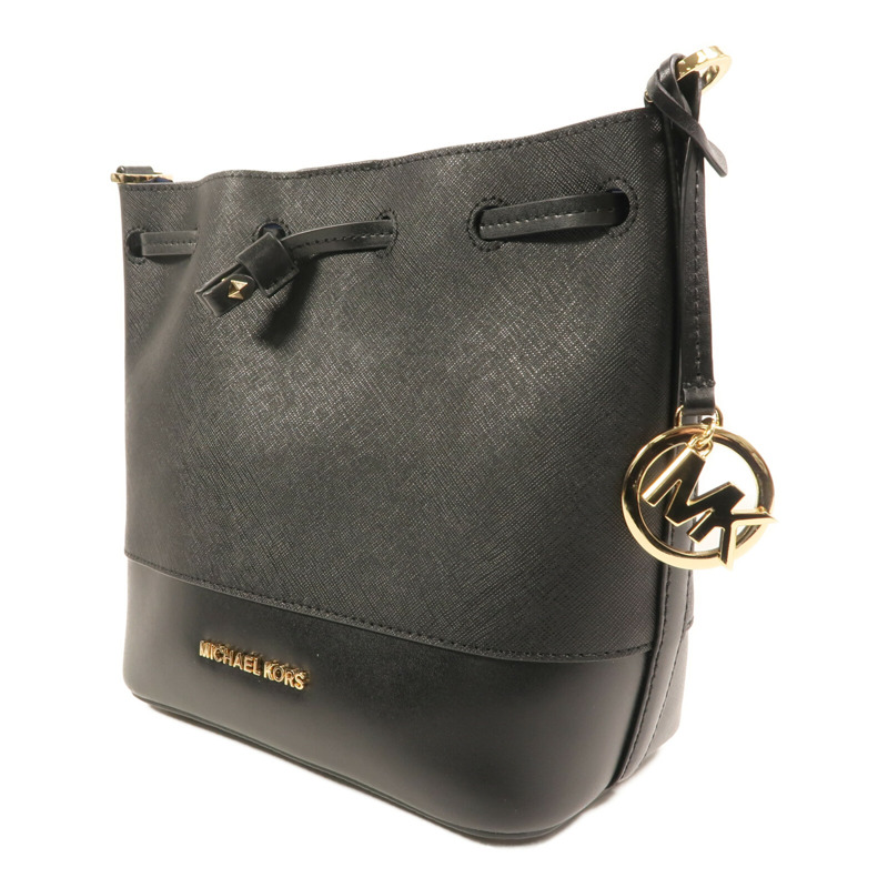 Michael Kors 牛皮皮革Bucket Bag金扣肩背袋-2