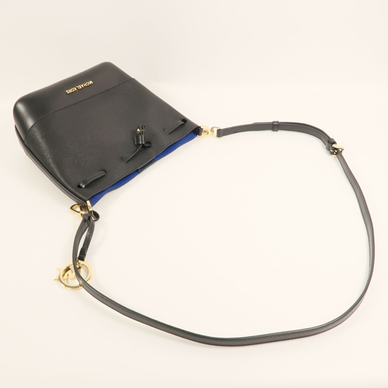 Michael Kors 牛皮皮革Bucket Bag金扣肩背袋-11