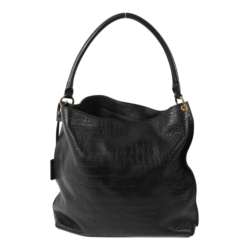 SAINT LAURENT 牛皮皮革Tag Hobo Bag金扣手挽肩背兩用袋-1