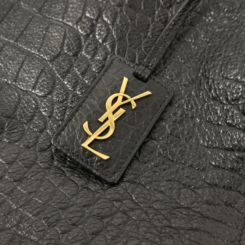 SAINT LAURENT 牛皮皮革Tag Hobo Bag金扣手挽肩背兩用袋-15