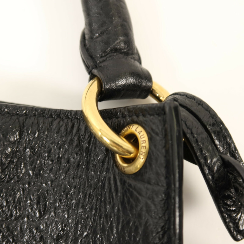 SAINT LAURENT 牛皮皮革Tag Hobo Bag金扣手挽肩背兩用袋-16