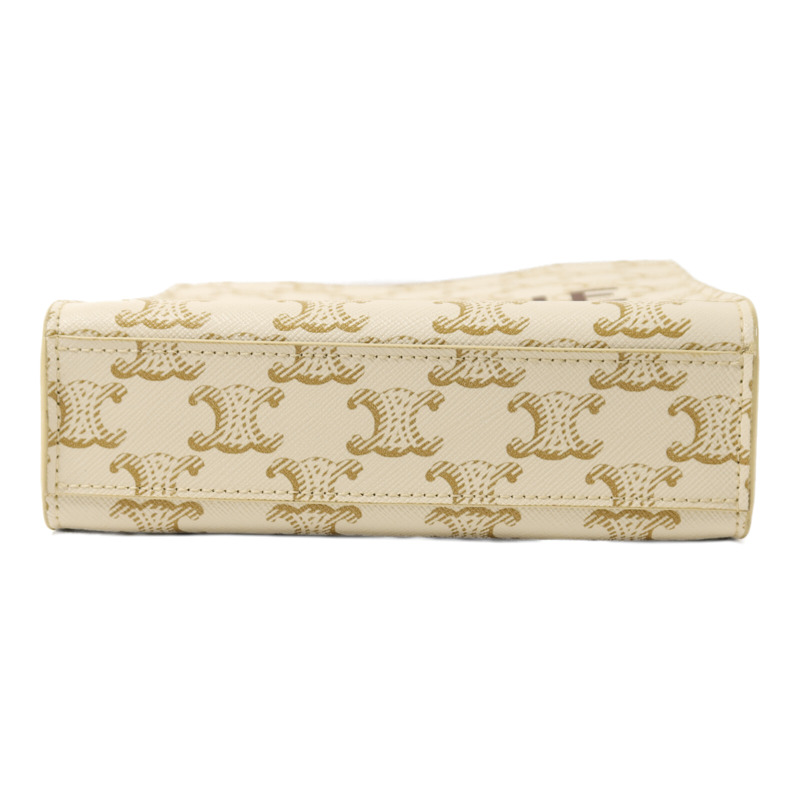 CELINE 塗層帆布Mini Vertical Bag金扣手挽肩背兩用袋-3