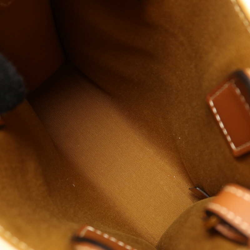 CELINE 塗層帆布Mini Vertical Bag金扣手挽肩背兩用袋-4