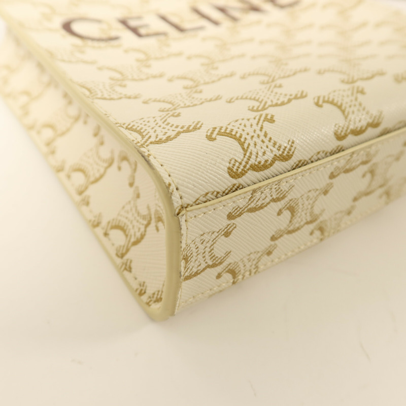 CELINE 塗層帆布Mini Vertical Bag金扣手挽肩背兩用袋-9