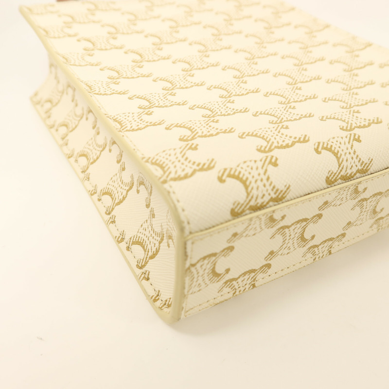 CELINE 塗層帆布Mini Vertical Bag金扣手挽肩背兩用袋-11