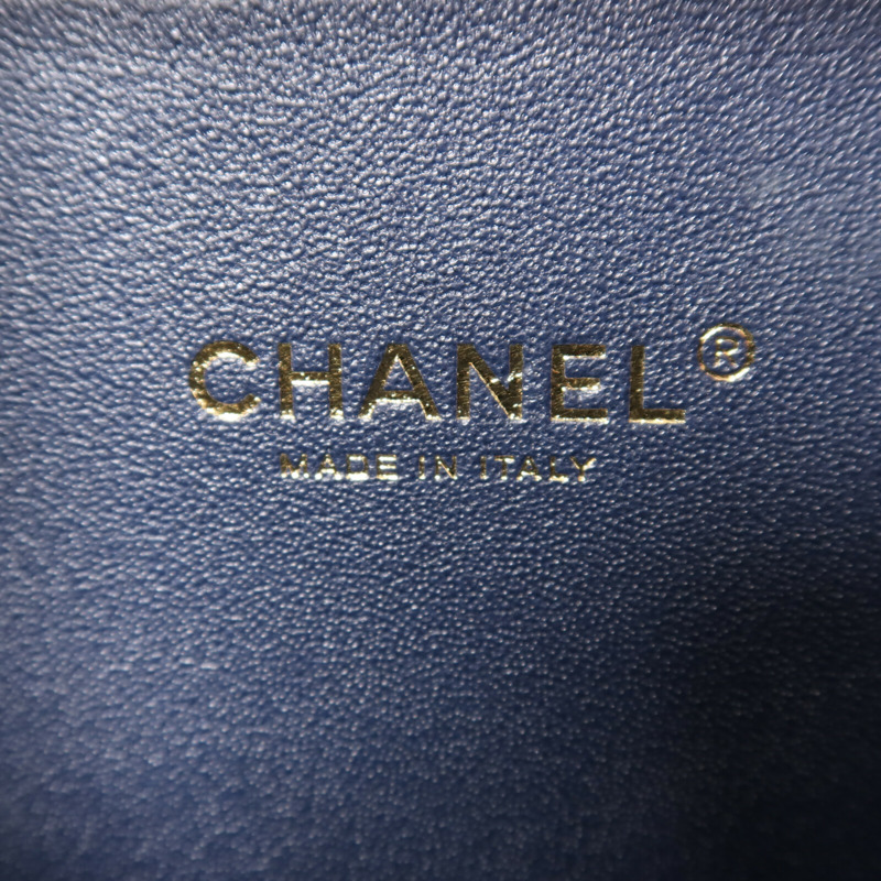 CHANEL 牛皮皮革Vanity Case金扣鏈帶手挽肩背兩用袋-5