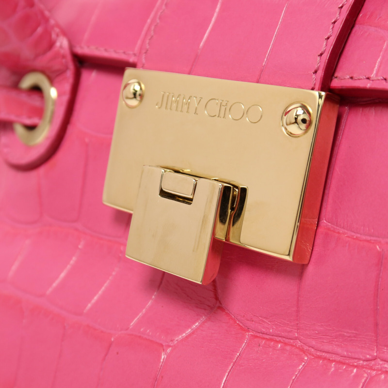 JIMMY CHOO 牛皮皮革2 Way Shoulder金扣手挽肩背兩用袋-8