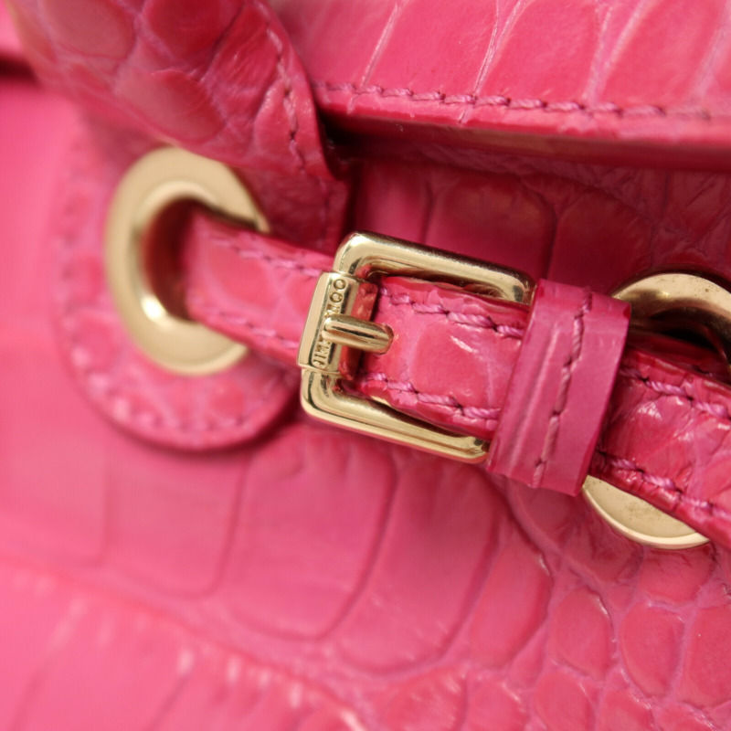 JIMMY CHOO 牛皮皮革2 Way Shoulder金扣手挽肩背兩用袋-9