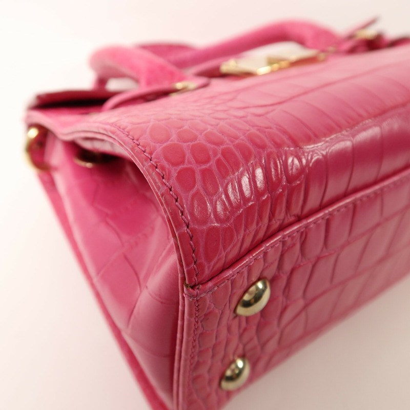 JIMMY CHOO 牛皮皮革2 Way Shoulder金扣手挽肩背兩用袋-12