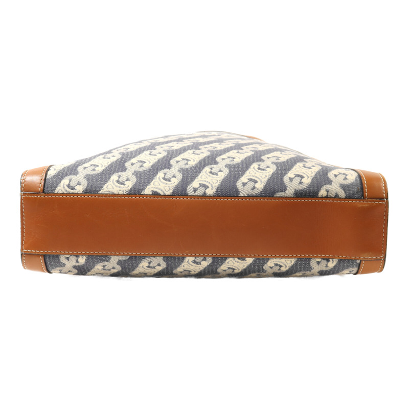 CELINE 帆布/牛皮皮革Cabas Vertical金扣手挽肩背兩用袋-3