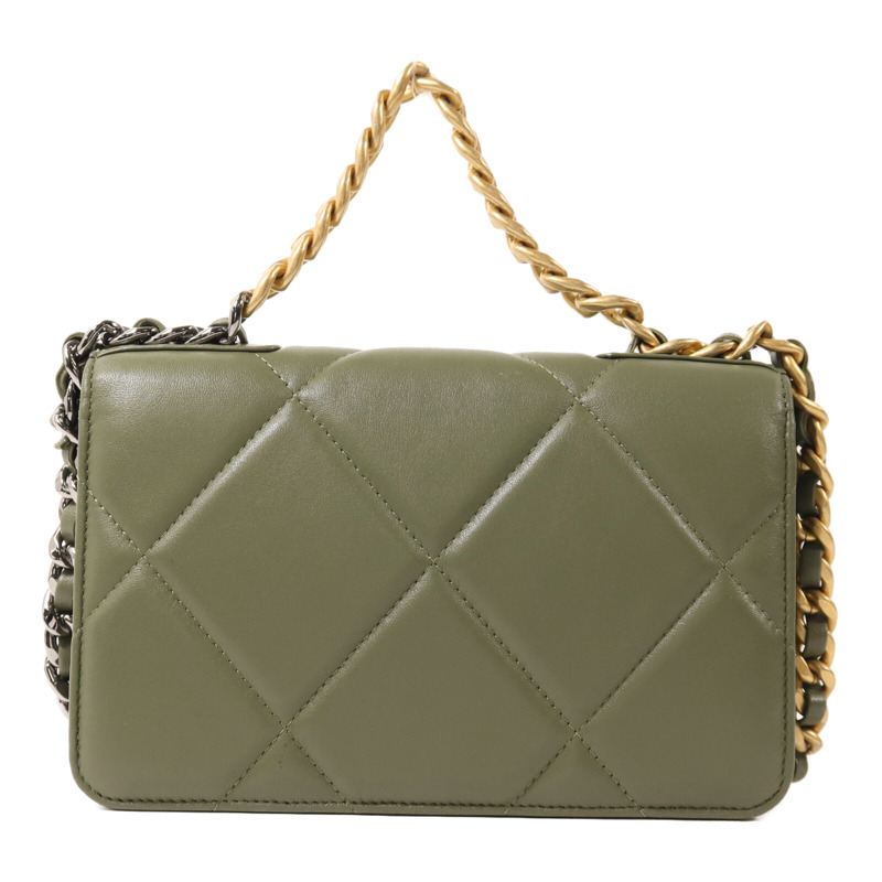 CHANEL 羊皮皮革Chanel 19 Wallet On Chain鏈帶肩背袋-1