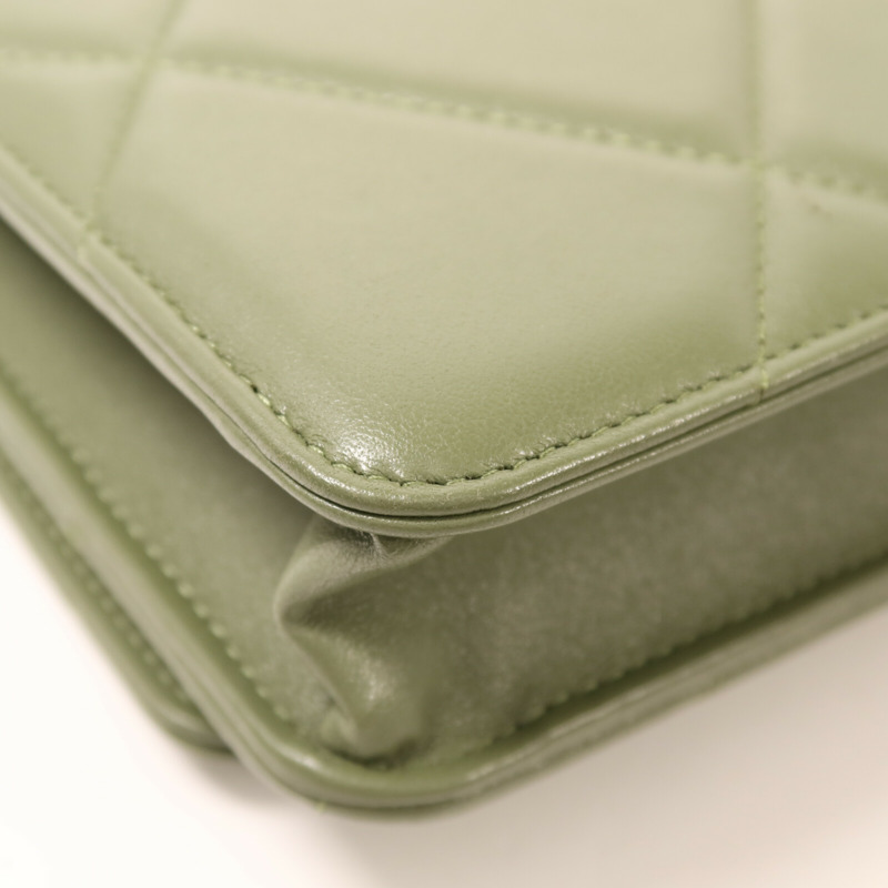 CHANEL 羊皮皮革Chanel 19 Wallet On Chain鏈帶肩背袋-13