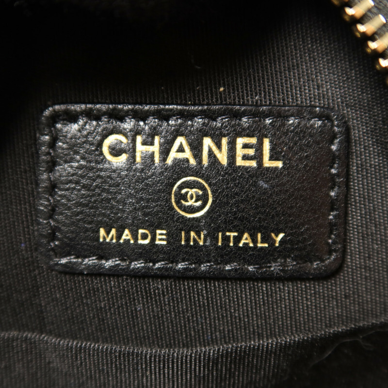 CHANEL 牛皮皮革Chain Shoulder金扣鏈帶肩背袋-5