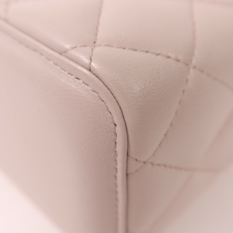 CHANEL 羊皮皮革Gold Ball Vanity Case金扣鏈帶肩背袋-13