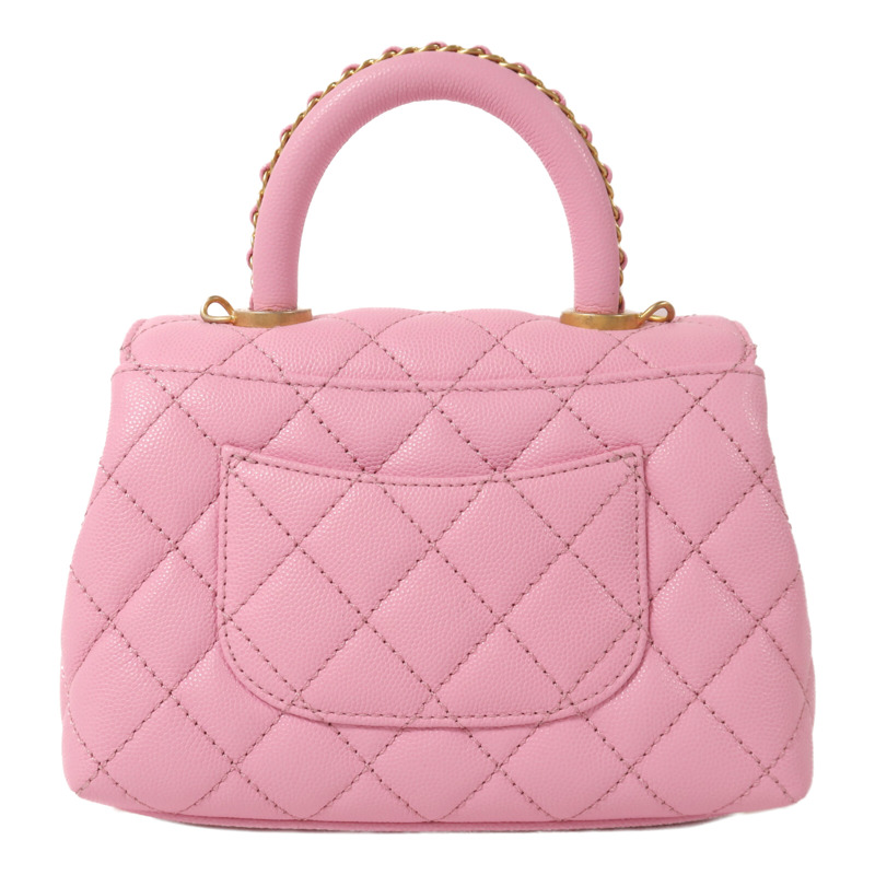 CHANEL 牛皮皮革Co Co Handle金扣鏈帶手挽肩背兩用袋-1