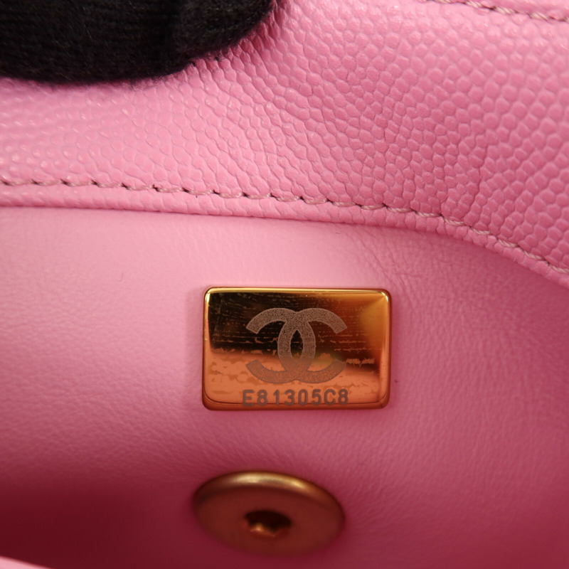 CHANEL 牛皮皮革Co Co Handle金扣鏈帶手挽肩背兩用袋-6