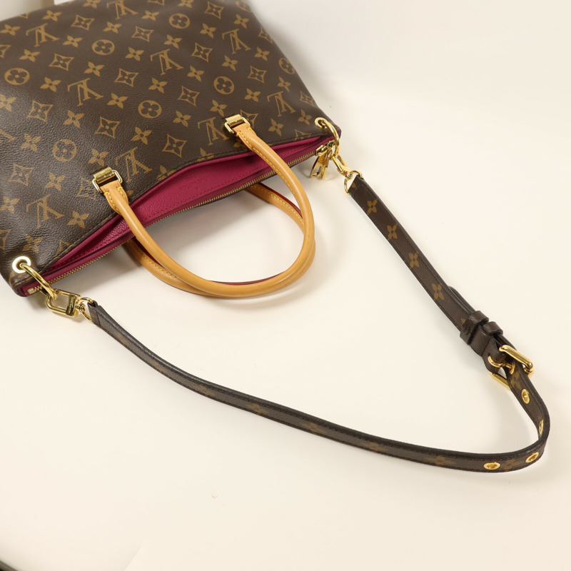 LOUIS VUITTON Monogram Pallas金扣手挽肩背兩用袋-7