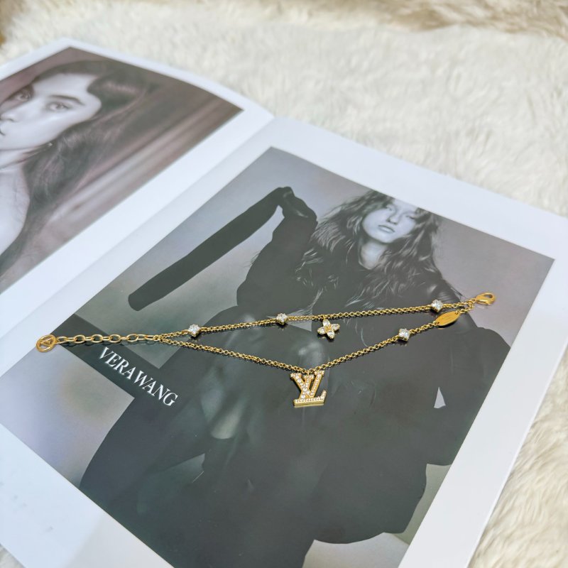 LV logo滿鑽手鏈-0