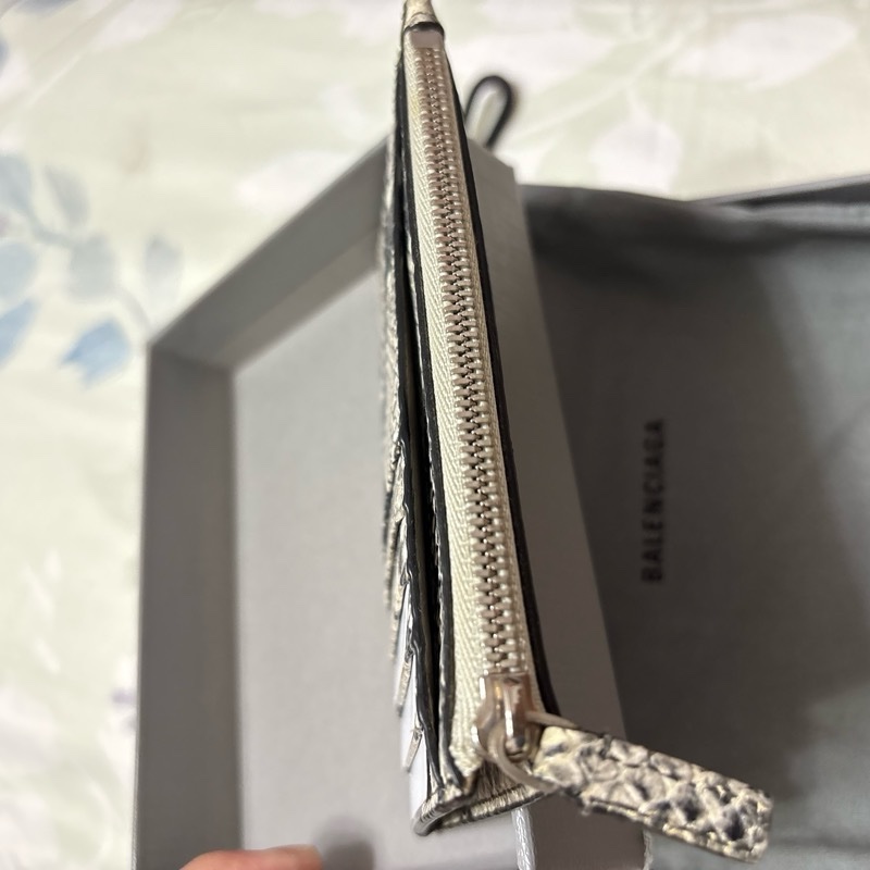巴黎世家 Balenciaga 蛇紋 卡片夾 卡夾 零錢包 牛皮-4