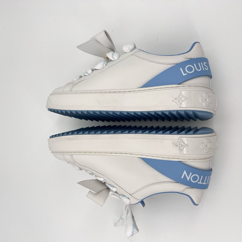 LouisVuitton路易威登 藍白色蝴蝶結休閒鞋 36碼 附件：無-3