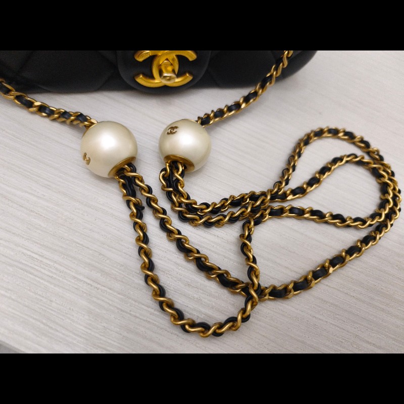 Chanel 24S Flagbag 珍珠方胖子-14