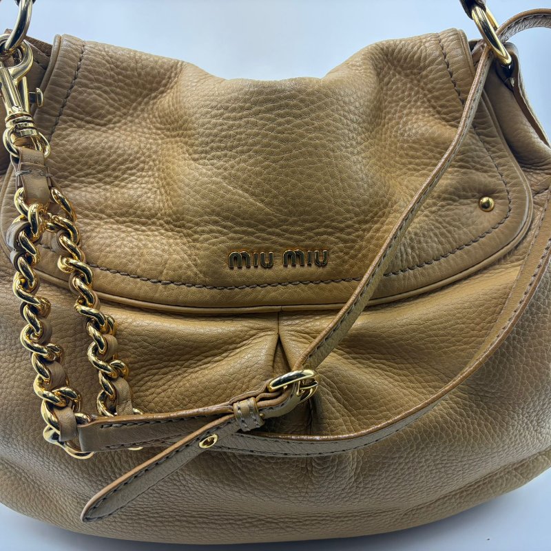Miu Miu 皺褶掀蓋鍊條包-8