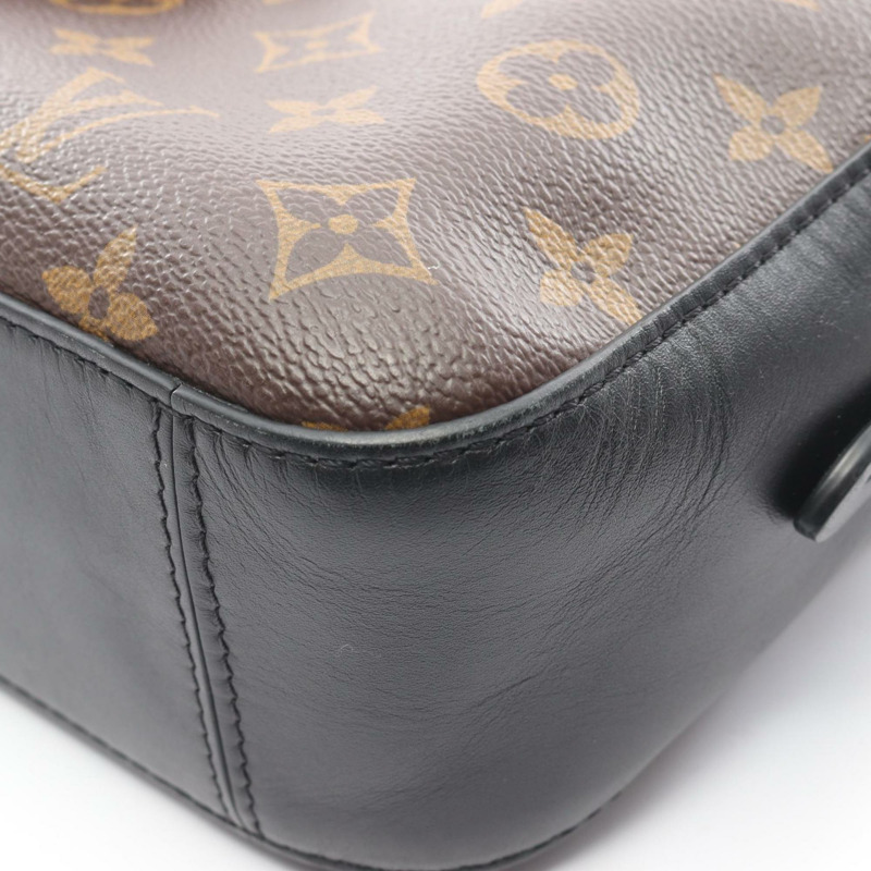 路易威登 Saintonge 女士單背包/手提包，塗層帆布和皮革材質，飾有 Monogram 圖案，棕黑色，M43555-7