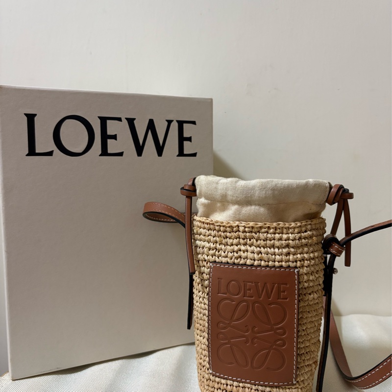 Loewe編織斜背包-0