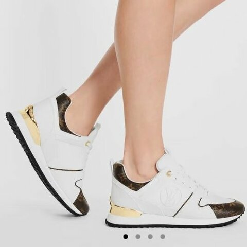 Louis Vuitton -白色拚原花Run Away 運動鞋╻35.5