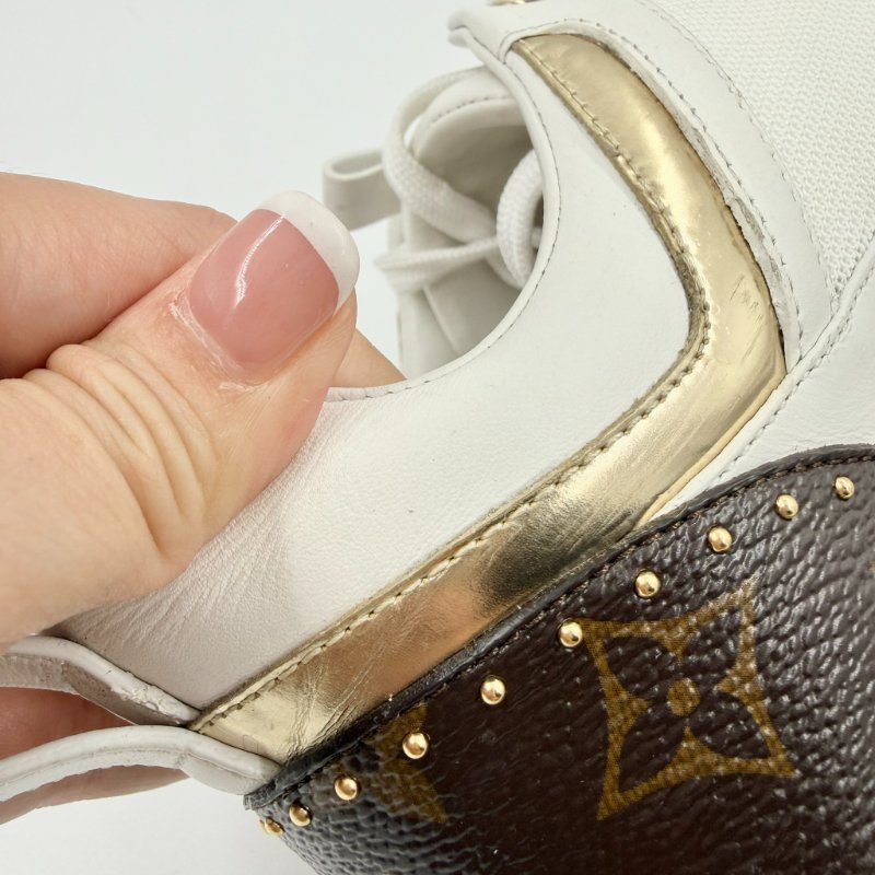 Louis Vuitton -白色拚原花Run Away 運動鞋╻35.5-19