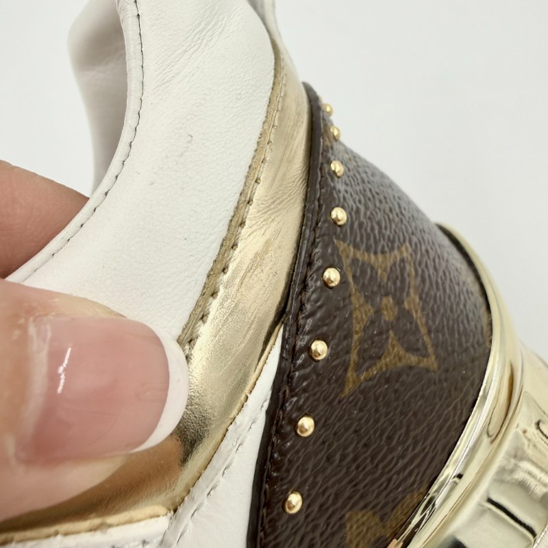 Louis Vuitton -白色拚原花Run Away 運動鞋╻35.5-20