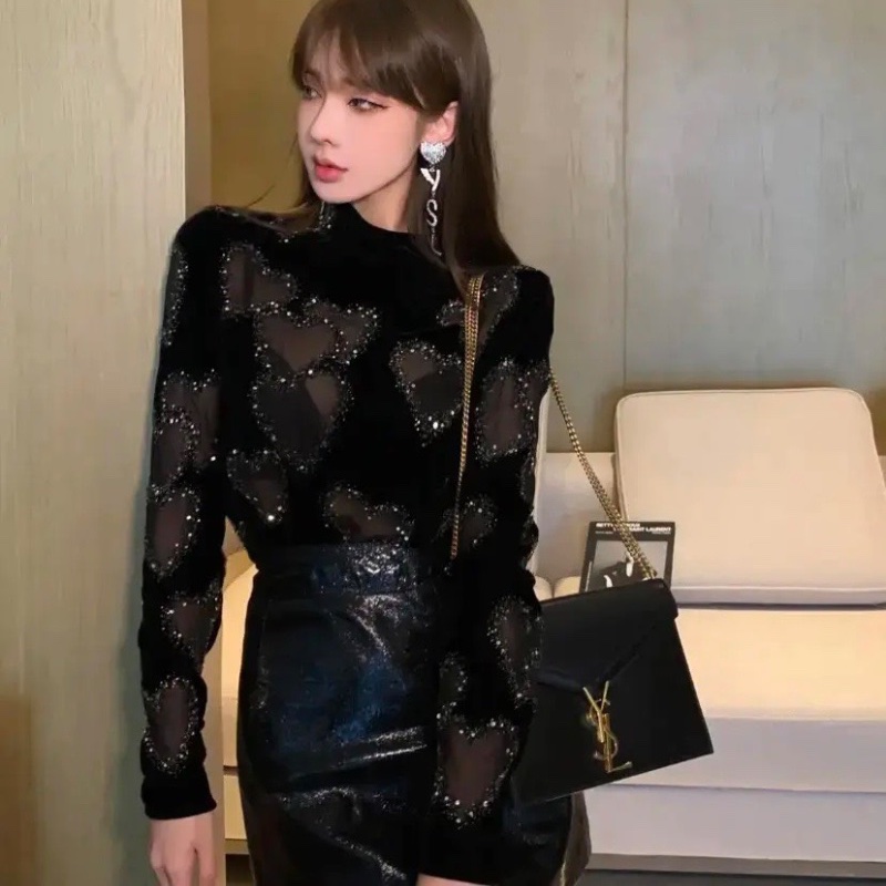 ysl Cassandra 墨綠色金扣 信封包 郵差包22*16 98新配件塵袋-1