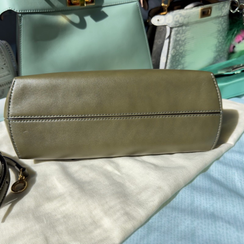 Fendi First bag 芬迪軍綠色/森林綠 手拿包/肩背包-5