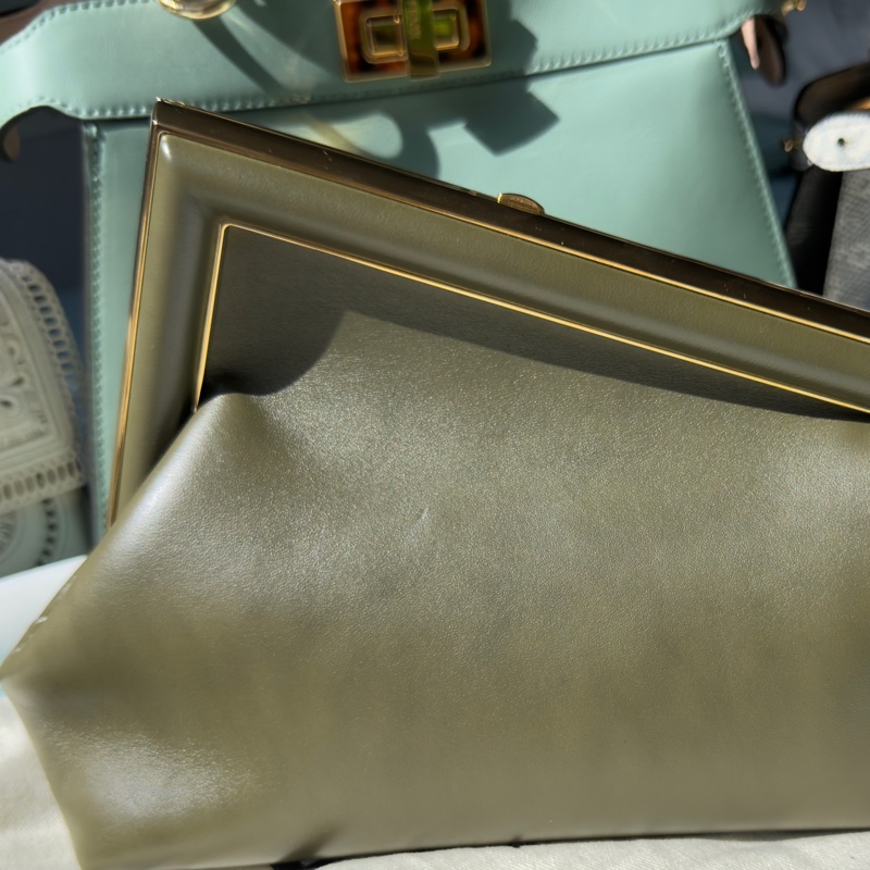 Fendi First bag 芬迪軍綠色/森林綠 手拿包/肩背包-9