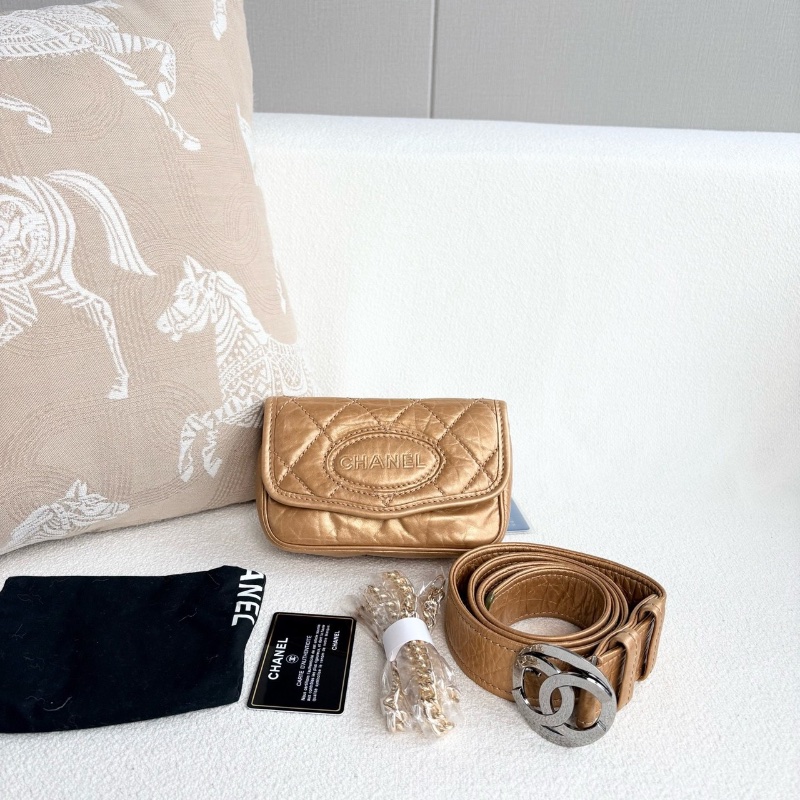 Chanel白金菱格紋鏈條牛皮25.5*19*8 98新配件塵袋-2