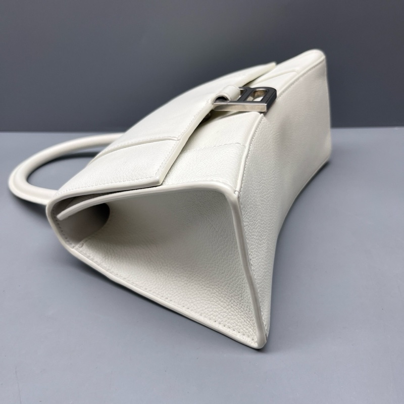 Balenciaga 97新 白色荔枝紋沙漏包 S碼-4